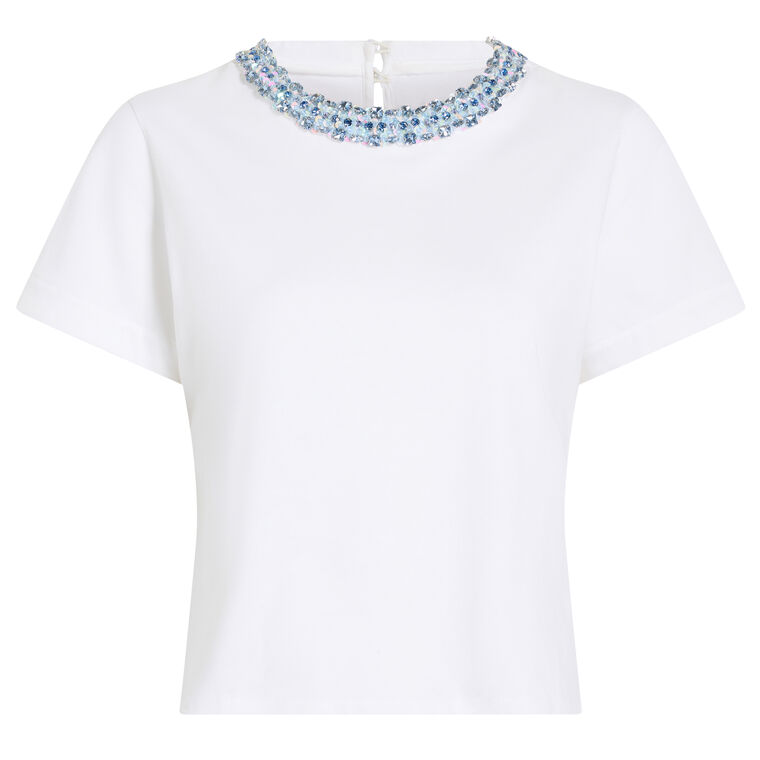 Rhinestone Border Shrunken Tee image number null