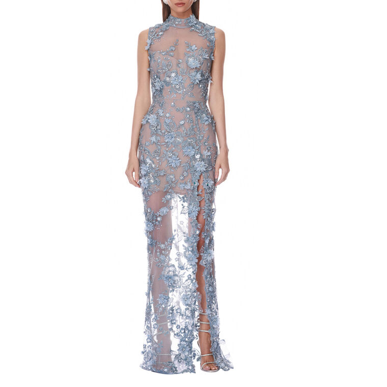 Tiffany Sequin Floral Maxi Dress image number null