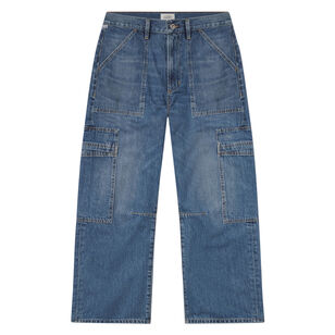 Marcelle Low Slung Easy Denim Cargo Pant
