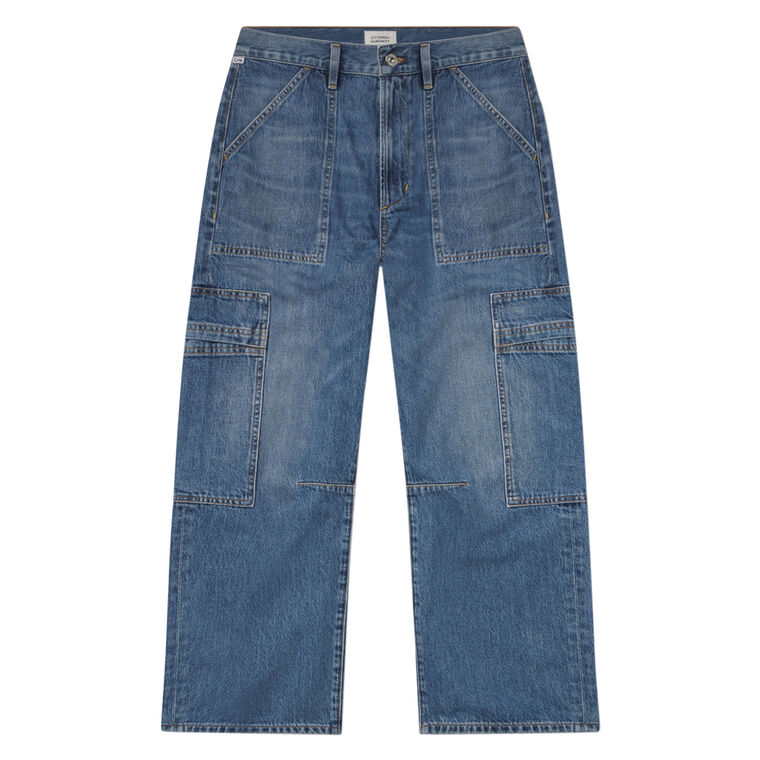 Marcelle Low Slung Easy Denim Cargo Pant image number null