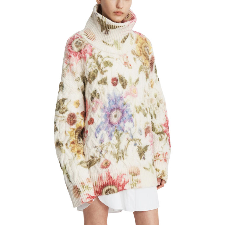 Chunky Floral Sweater image number null