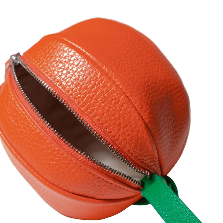 Taronja Orange-Shaped Leather Coin Purse image number null