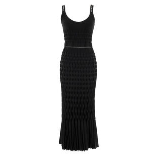 Anika Pleated Knit Dress