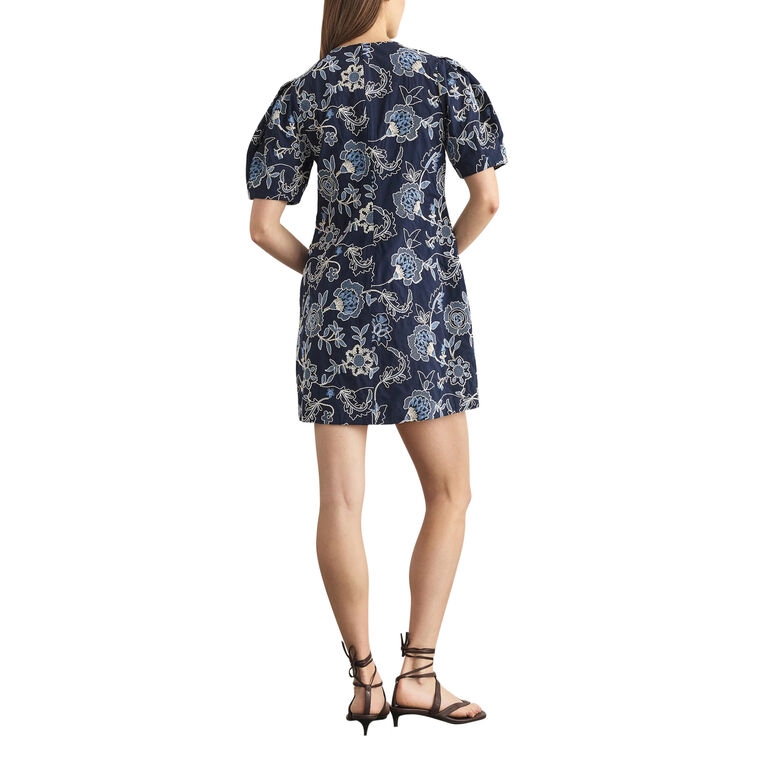 Noah Short Sleeve Embroidered Mini Dress image number null