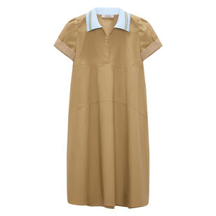 Poplin Power Short Sleeve Mini Dress