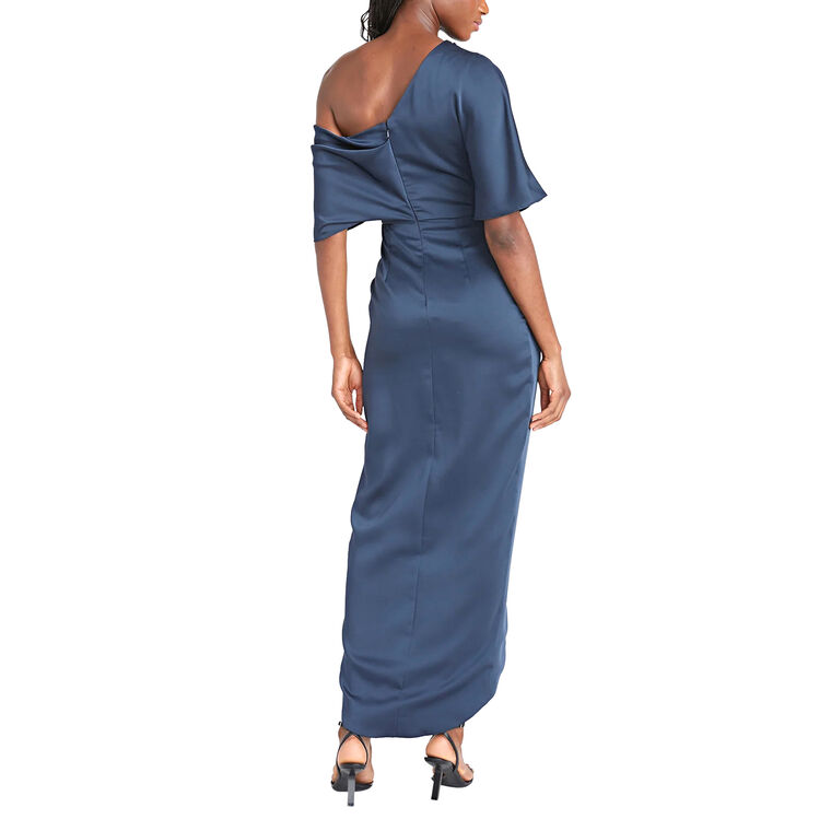 Rayna One Shoulder Draped Gown image number null