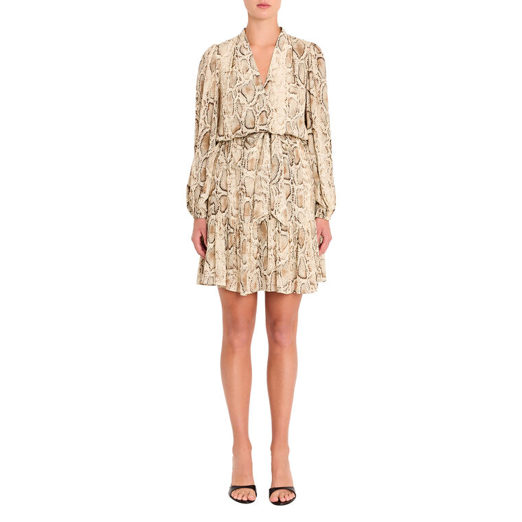 Samara Snakeskin-Print Viscose Dress image number null