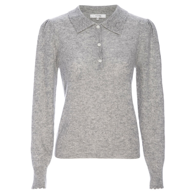 Scallop Polo Sweater image number null