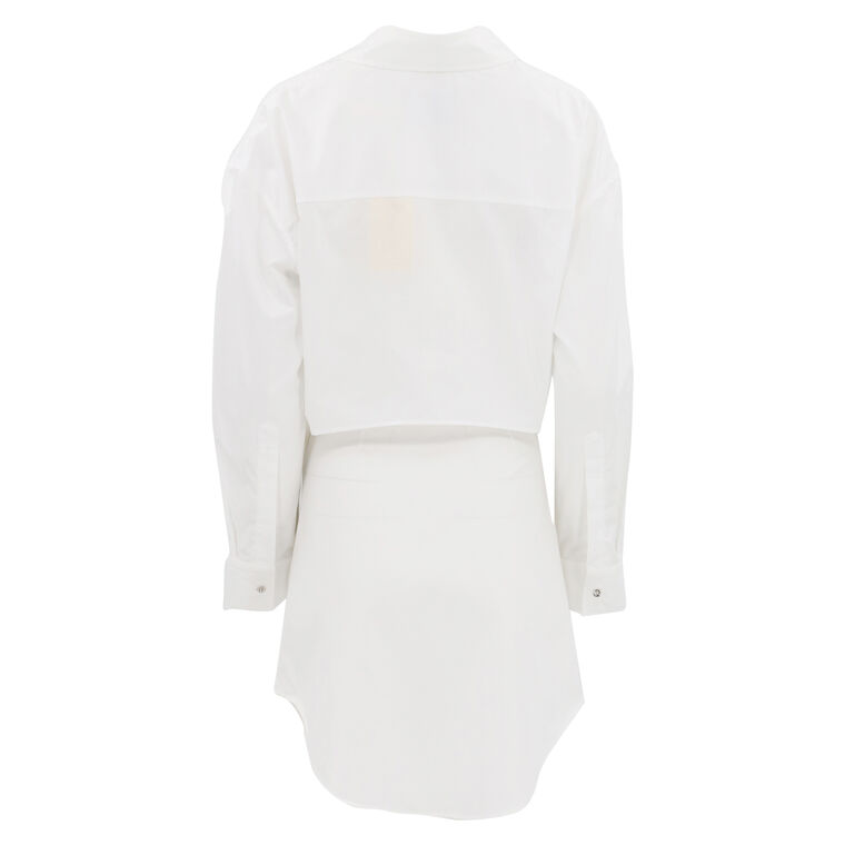 Draped Wrap Shirt Dress image number null