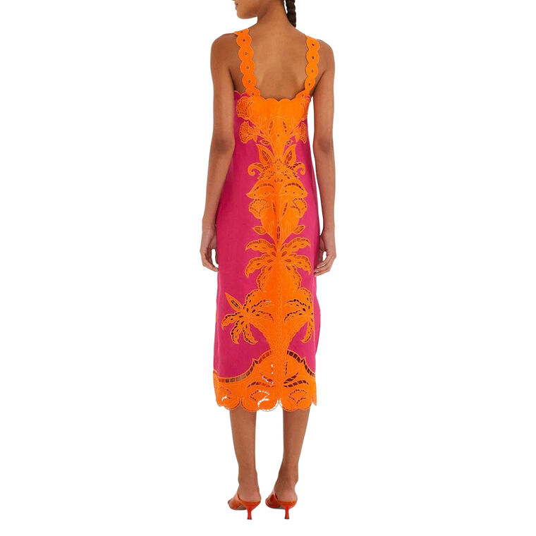 Sleeveless Cutwork Midi Dress image number null