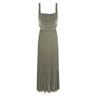 Wanderlust Sleeveless Metallic Maxi Dress