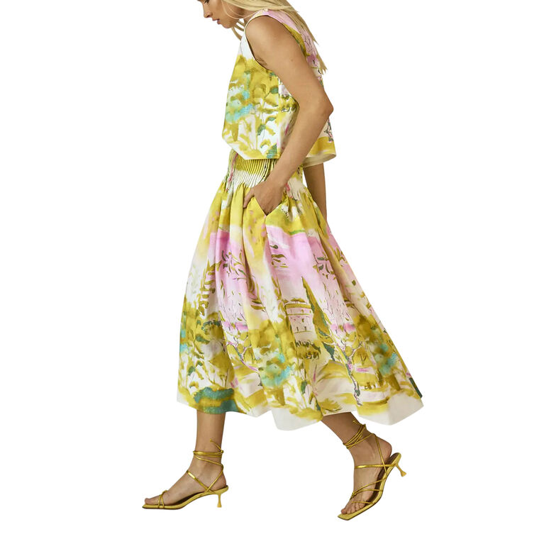 Fallon Pleated Midi Skirt image number null
