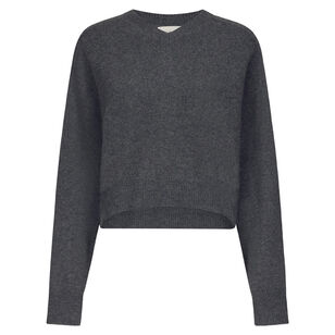 Anzor V-Neck Long Sleeve Boxy Cashmere Sweater Anzor V-Neck Long Sleeve Boxy Cashmere Sweater