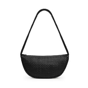 Lattice Weave Crescent Bag