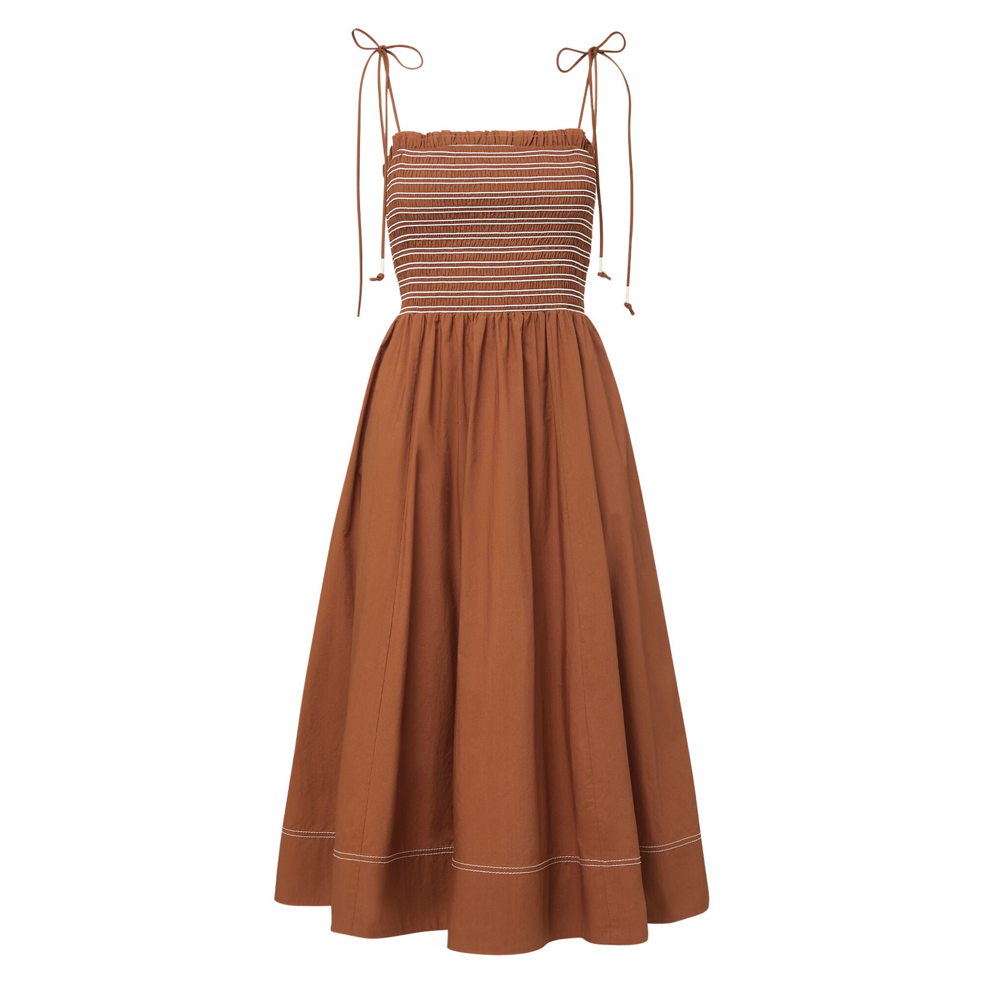 Veronica Beard Kaela Sleeveless Smocked Midi Dress | Tootsies