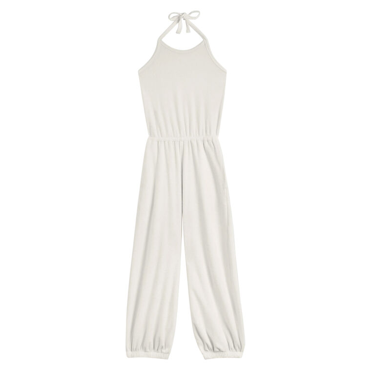 Anna Halter-Neck Terrycloth Jumpsuit image number null