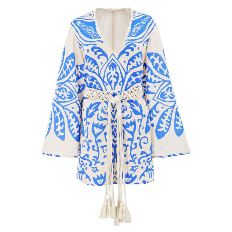 Noriko Long Sleeve Belted Mini Dress image number null
