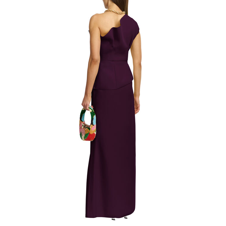 Lugano Sculptural One-Shoulder Maxi Dress image number null