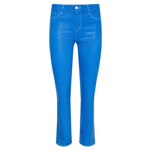 Tati High Rise Coated Cropped Micro Bootcut Jean