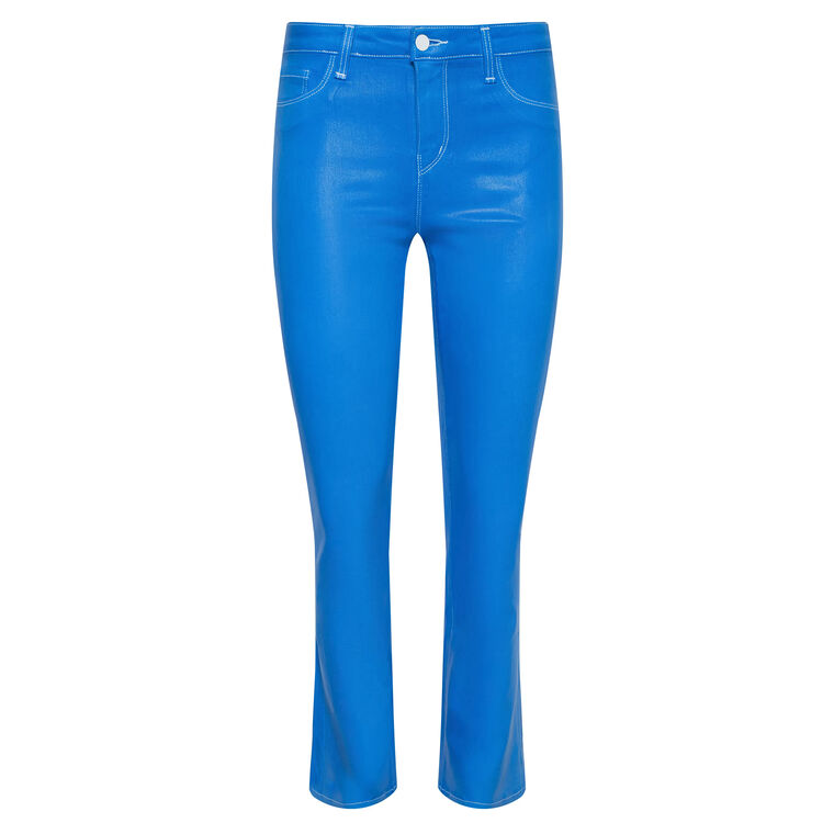 Tati High Rise Coated Cropped Micro Bootcut Jean image number null