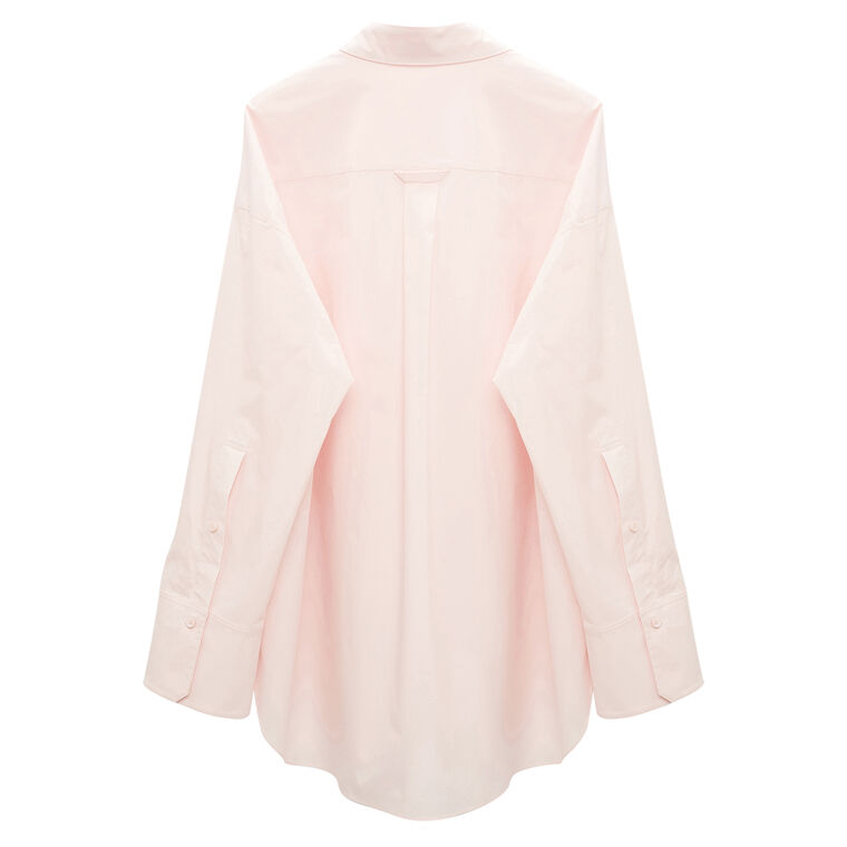 Cotton Poplin Power Blouse With Removable Rose Brooch image number null