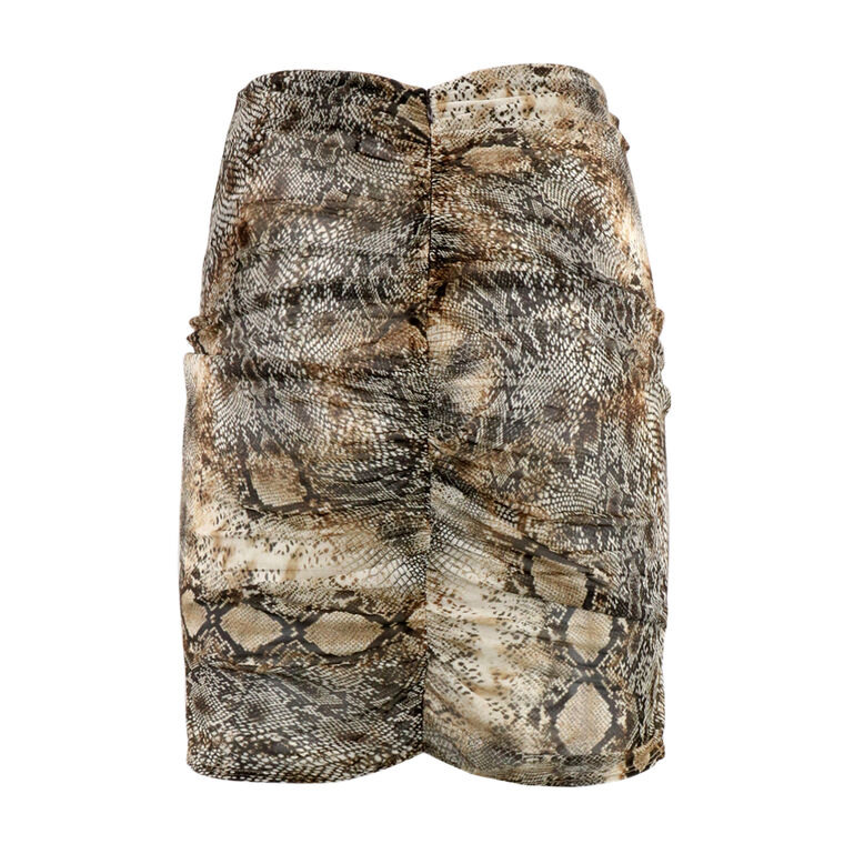 Printed Mesh Mini Skirt image number null