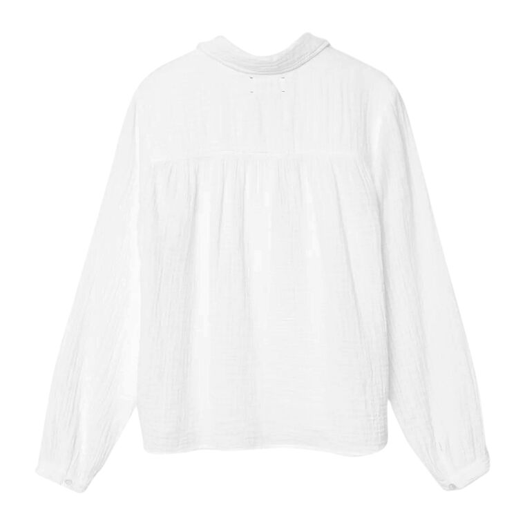 Julianne Long Sleeve Cotton Gauze Shirt image number null