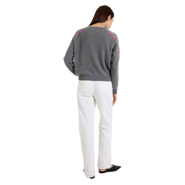 Pop Star Cashmere Crewneck Sweater image number null