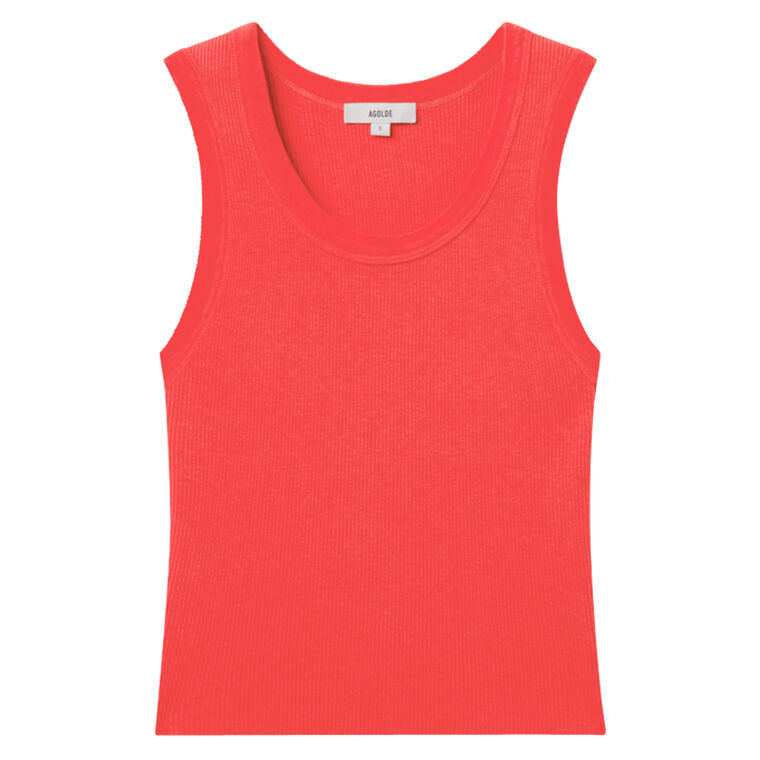 Shrunken Poppy Ribbed Tank image number null