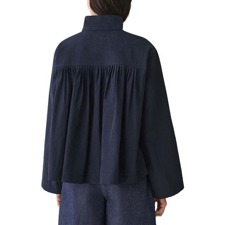 Calvary Twill Funnel Neck Jacket With Pleated Back image number null