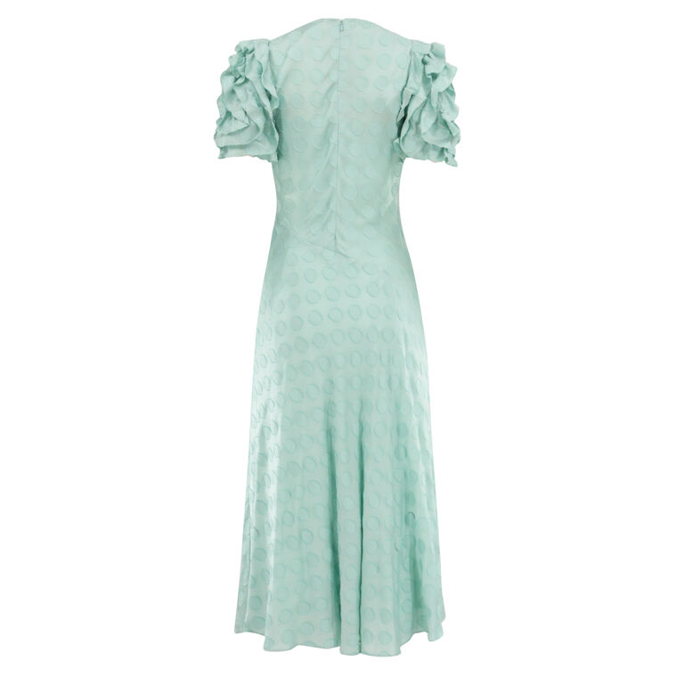 Elvia Ruffle Sleeve Chiffon Midi Dress image number null