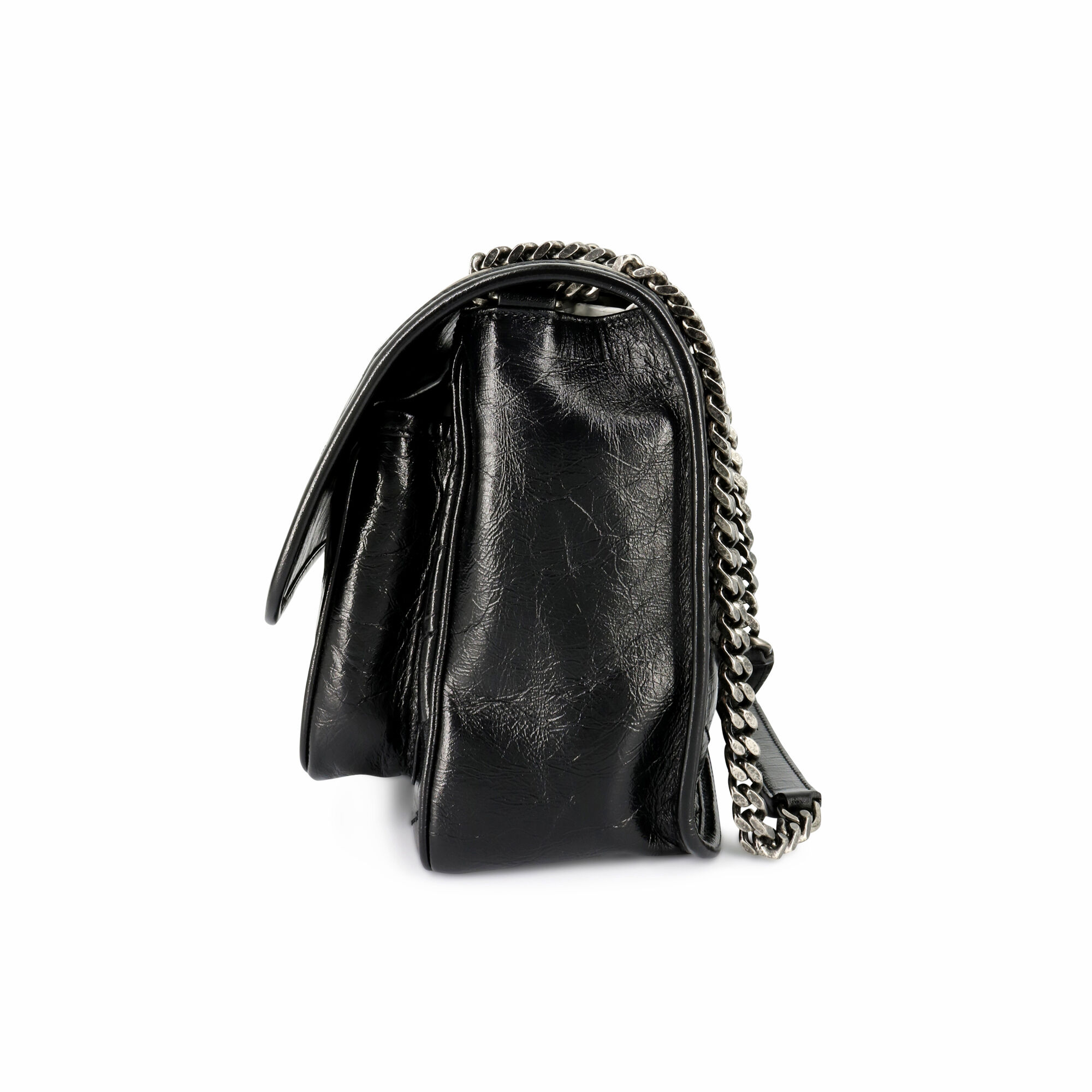 Niki Medium Flap YSL Shoulder Bag in Quilted Suede