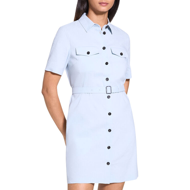 Short Sleeve Military Pocket Shirtdress image number null