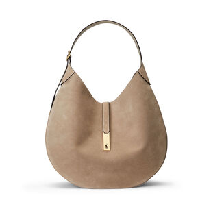 Polo ID Large Suede Shoulder Bag
