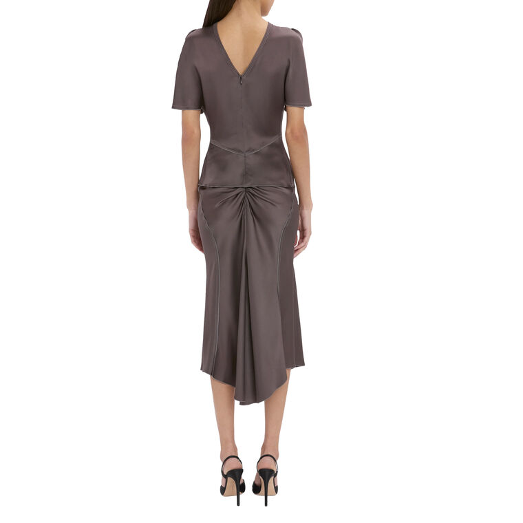 Bela Short Sleeve Satin Top image number null