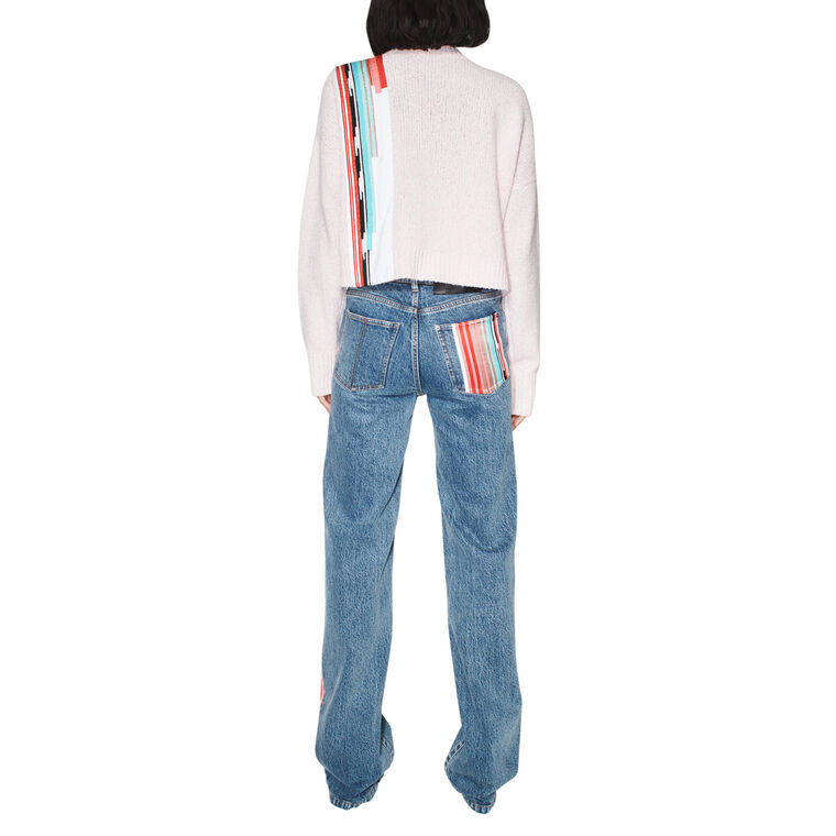 Omar Straight-Leg Stripe Detail Jeans image number null