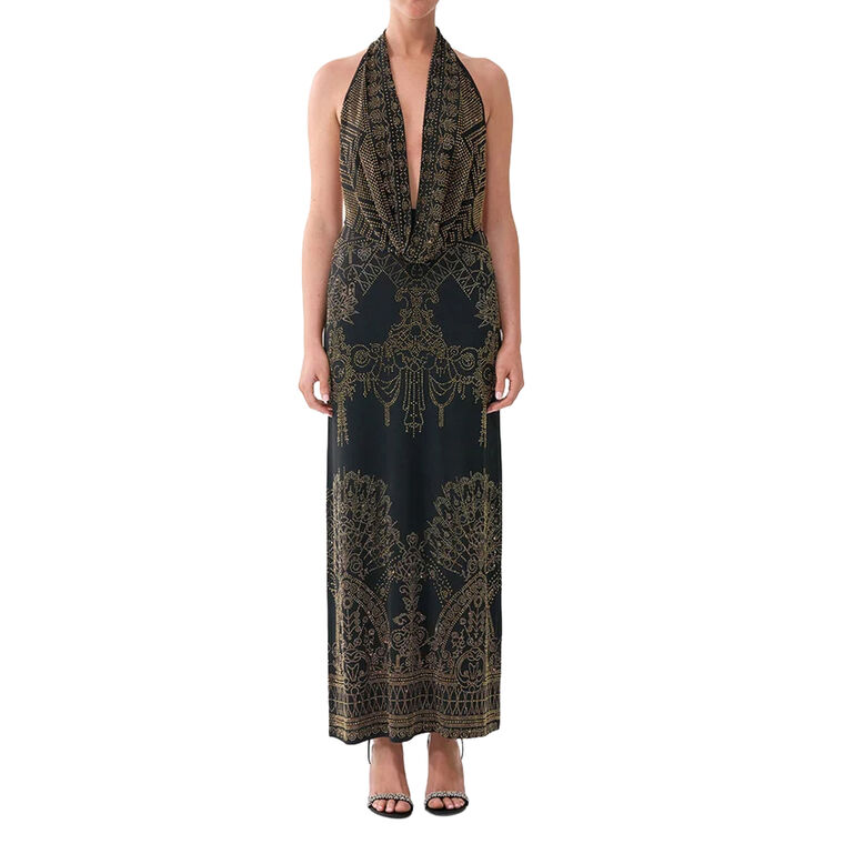 Deep Cowl Plunge Dress image number null