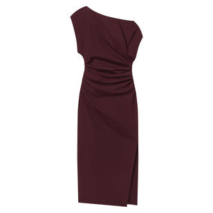 Nara Stretch Cotton Off Shoulder Midi Dress