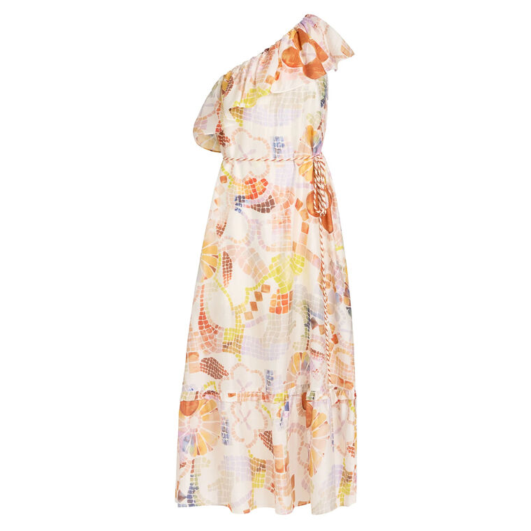 Raya One-Shoulder Belted Maxi Dress image number null