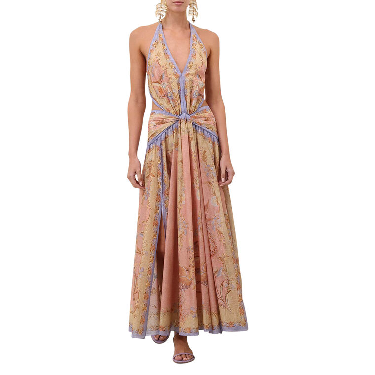 Indra Plunge Halter Maxi Dress image number null