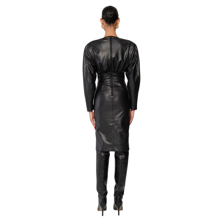 Cindie Vegan Leather Dress image number null