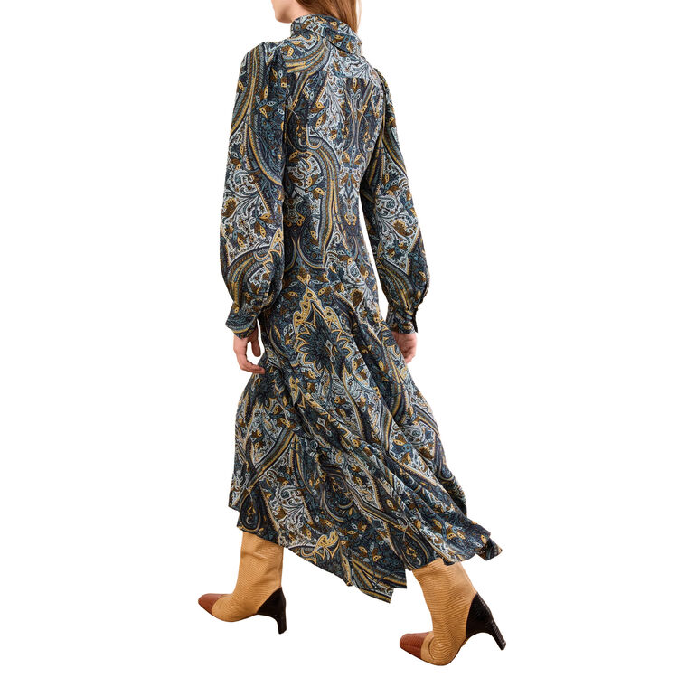 Sabrina Long Sleeve Silk Dress image number null
