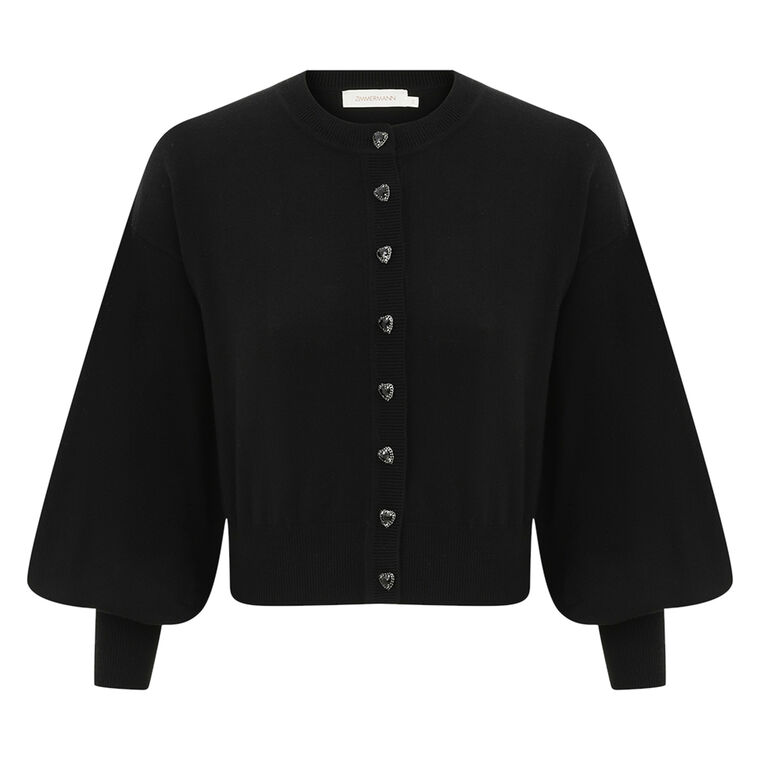 Hypnotic Jewel-Embellished Buttons Long Sleeve Cardigan image number null