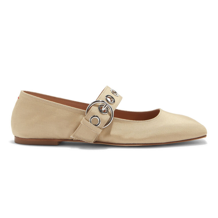 Uma Eyelet Grosgrain Mary-Jane Flat image number null