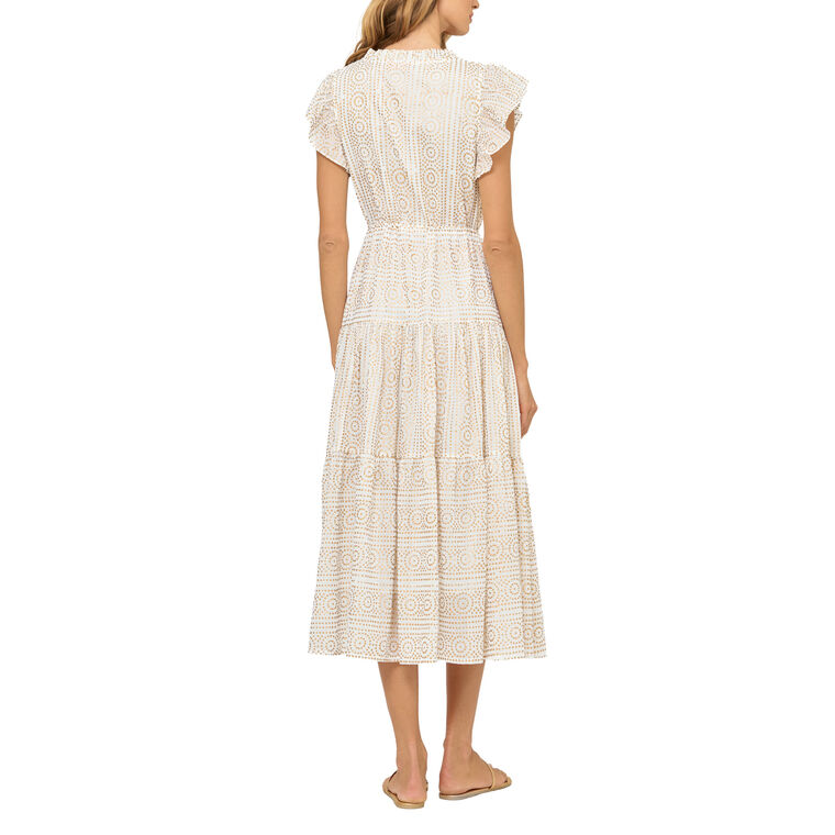 Cinched Flirty Midi Dress image number null