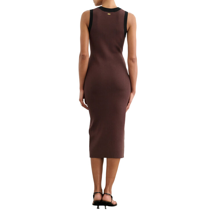 Victoria Tie Front Sleeveless Midi Dress image number null