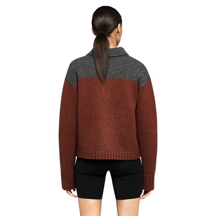 House Intarsia Polo Sweater image number null