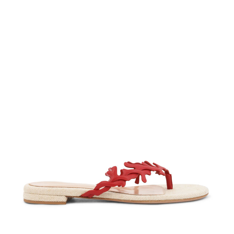 Coral Flat Thong Sandals image number null