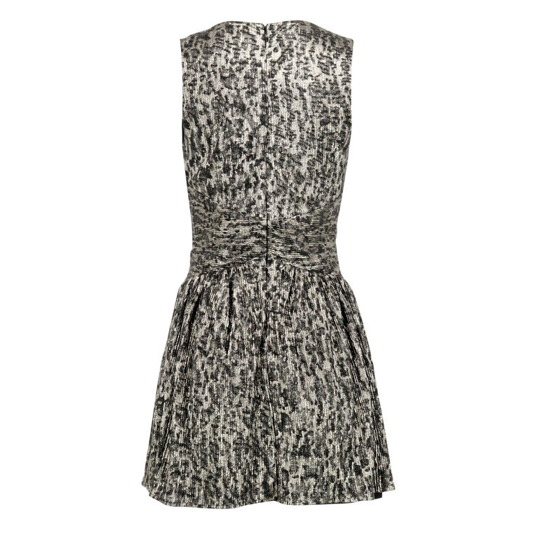 Judy Deep V Metallic Dress image number null