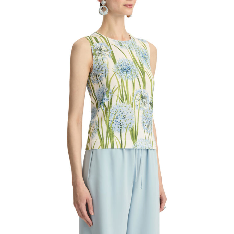 Allium Printed Knit Tank Top image number null